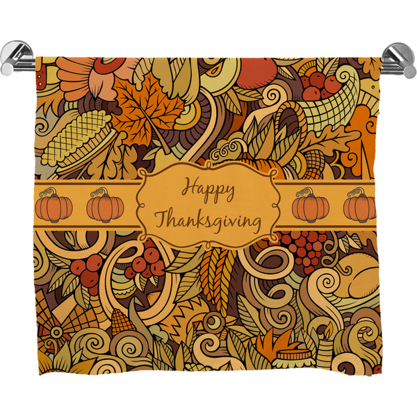 Custom Thanksgiving Bath Towel (Personalized)