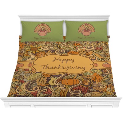Thanksgiving Comforter Set - King (Personalized)