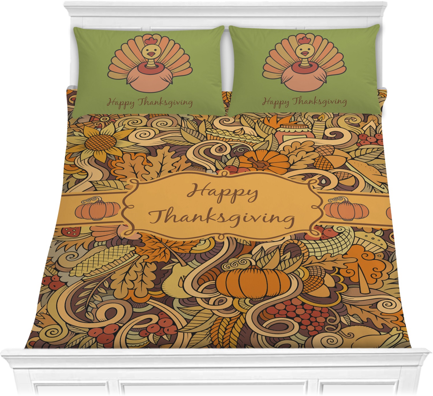 Thanksgiving Comforter Set Full / Queen (Personalized) YouCustomizeIt