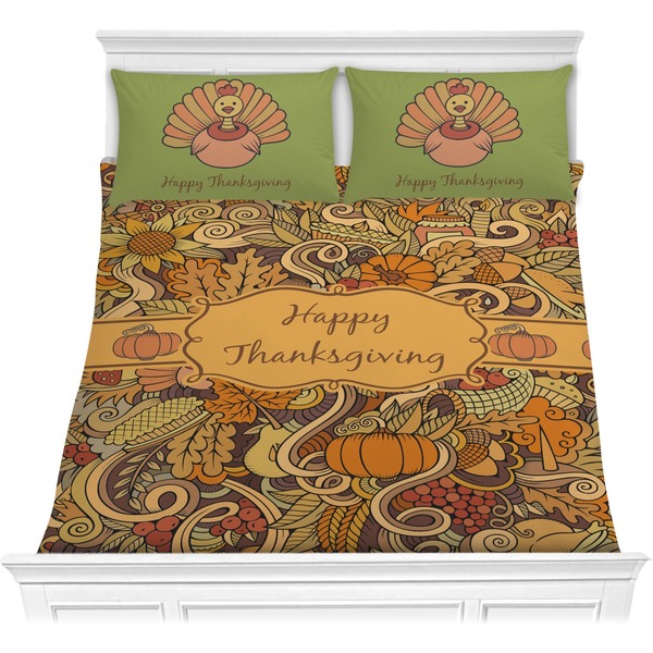 Custom Thanksgiving Comforter Set - Full / Queen (Personalized)