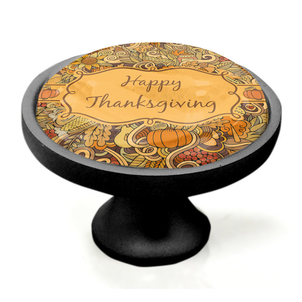 Thanksgiving Black Custom Cabinet Knob (Side)