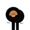 Thanksgiving Black Plastic 4" Food Pick - Round - Single Sided - Front & Back