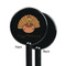 Thanksgiving Black Plastic 5.5" Stir Stick - Single Sided - Round - Front & Back