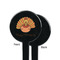 Thanksgiving Black Plastic 7" Stir Stick - Single Sided - Round - Front & Back