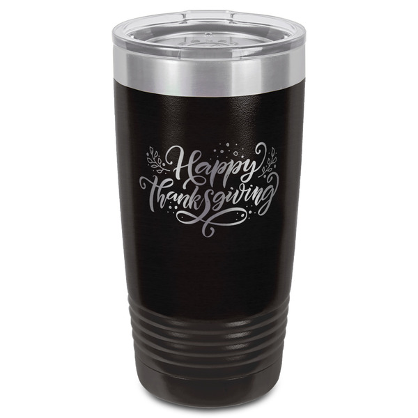 Thanksgiving Black Polar Camel Tumbler - 20oz - Front