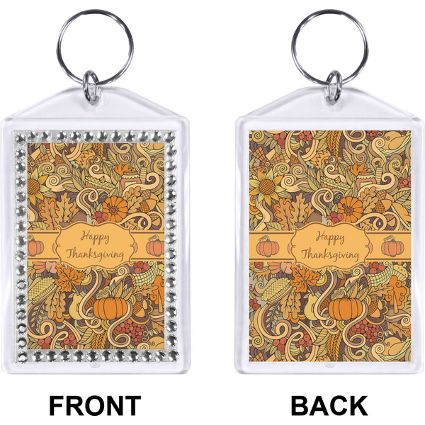 Thanksgiving Bling Keychain (Front + Back)