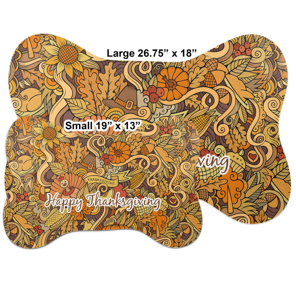 Thanksgiving Bone Shaped Mat Comparison