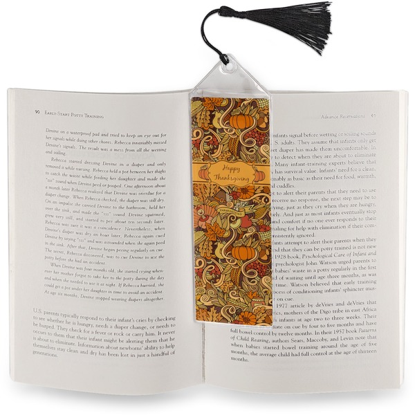 Thanksgiving Bookmark with tassel - In book