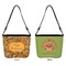 Thanksgiving Bucket Bags w/ Genuine Leather Trim - Double - Front and Back