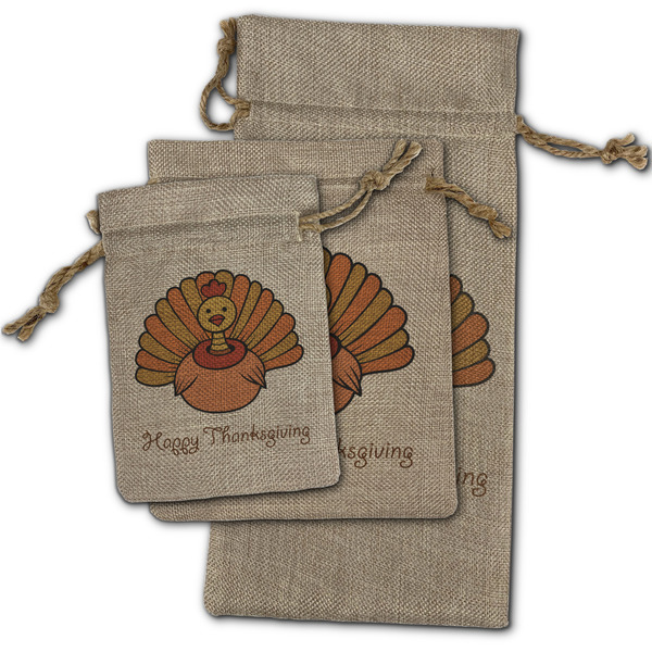 Thanksgiving Burlap Gift Bags - (PARENT MAIN) All Three