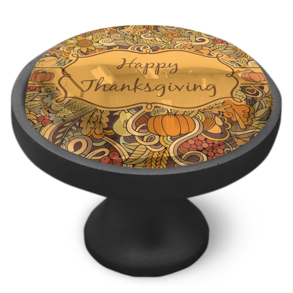 Thanksgiving Cabinet Knob - Black - Side