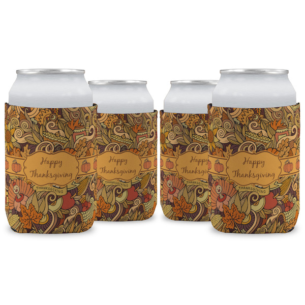Custom Thanksgiving Can Cooler (12 oz) - Set of 4