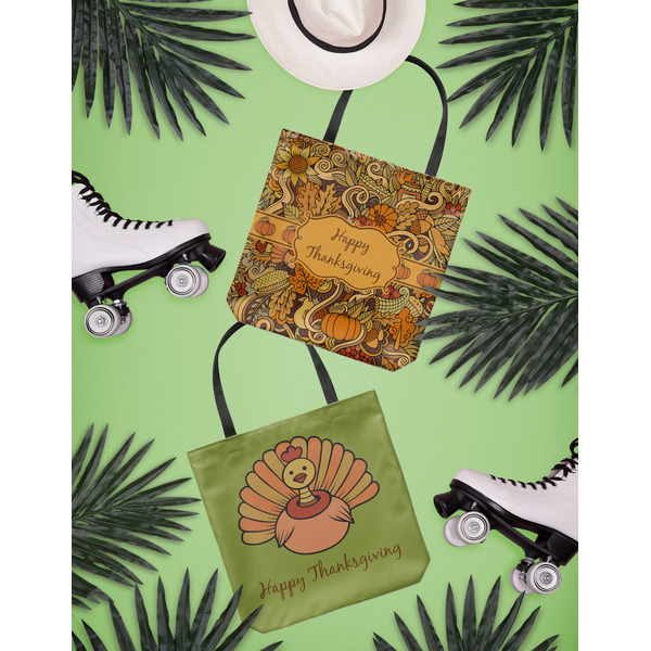 Thanksgiving Canvas Tote Lifestyle Front and Back