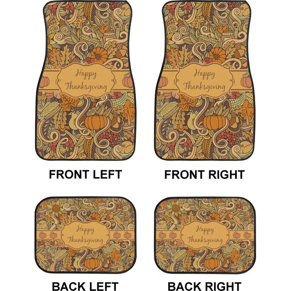 Thanksgiving Car Floor Mats Set (2F + 2B)