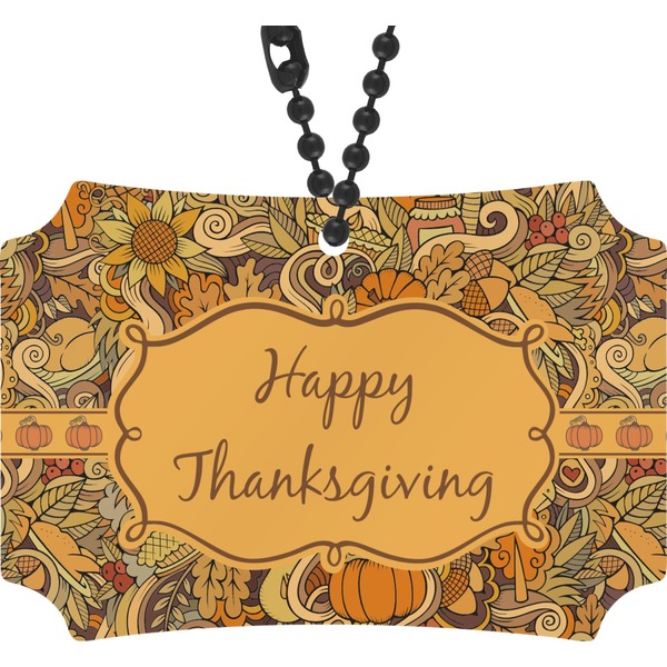 Custom Thanksgiving Rear View Mirror Ornament (Personalized)