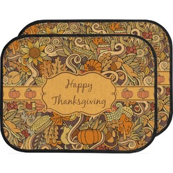 Thanksgiving Car Floor Mats (Back Seat) (Personalized)