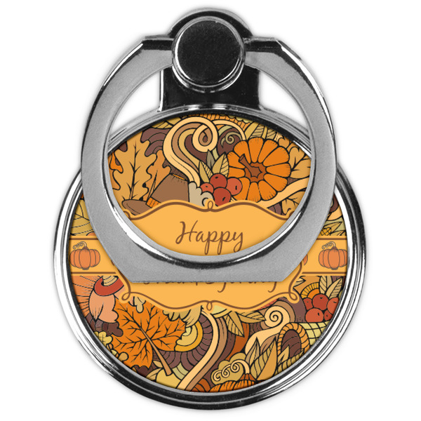 Thanksgiving Cell Phone Ring Stand & Holder - Front (Collapsed)