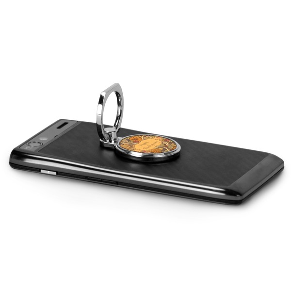Thanksgiving Cell Phone Ring & Stand in Use
