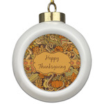 Thanksgiving Ceramic Ball Ornament