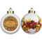 Thanksgiving Ceramic Christmas Ornament - Poinsettias (APPROVAL)