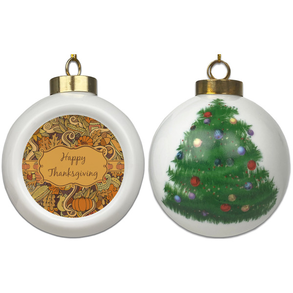 Thanksgiving Ceramic Christmas Ornament - X-Mas Tree (APPROVAL)