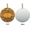Thanksgiving Ceramic Flat Ornament - Circle Front & Back (APPROVAL)