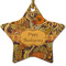 Thanksgiving Ceramic Flat Ornament - Star (Front)