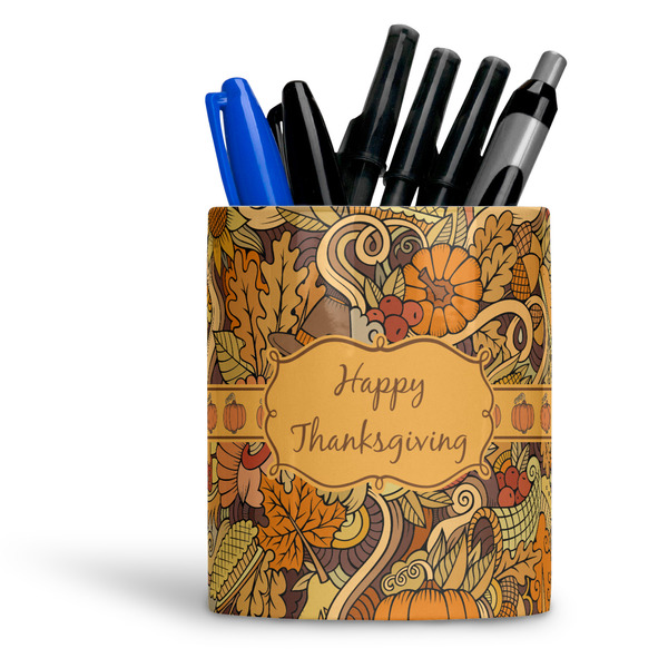 Custom Thanksgiving Ceramic Pen Holder
