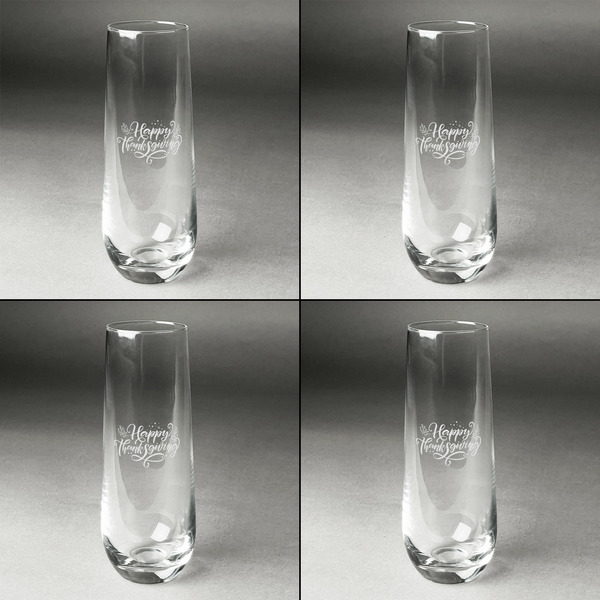 Thanksgiving Champagne Flute - Set of 4 - Approval