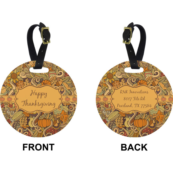 Thanksgiving Circle Luggage Tag (Front + Back)