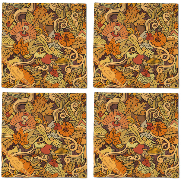 Thanksgiving Cloth Napkins - Personalized Dinner (APPROVAL) Set of 4