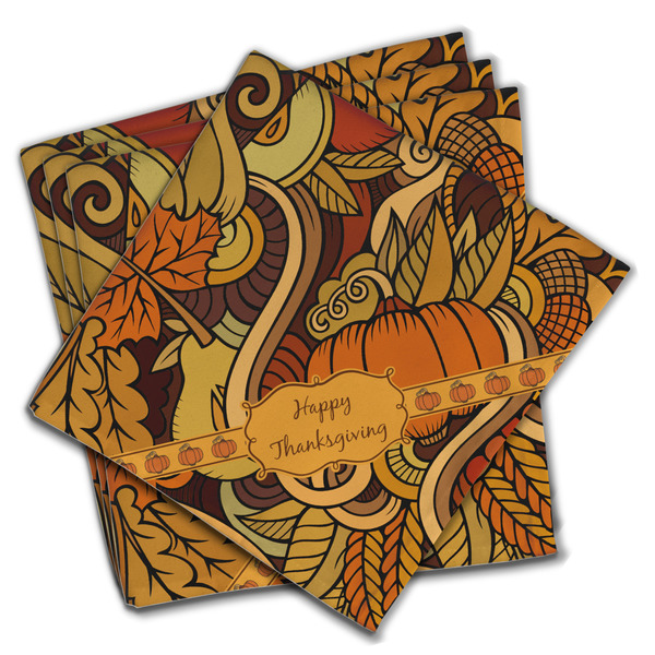 Thanksgiving Cloth Napkins - Personalized Dinner (PARENT MAIN Set of 4)