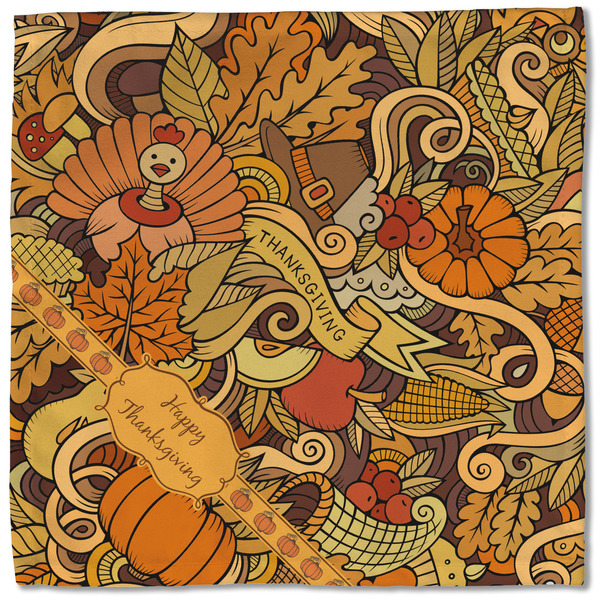 Thanksgiving Cloth Napkins - Personalized Lunch (Single Full Open)