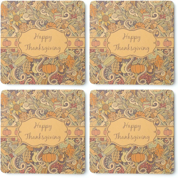 Thanksgiving Coaster Rubber Back - Apvl