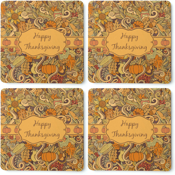 Thanksgiving Coaster Rubber Back - Apvl