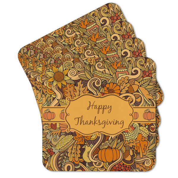 Custom Thanksgiving Cork Coaster - Set of 4