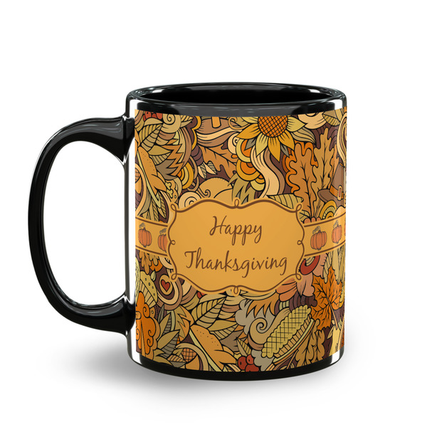 Thanksgiving Coffee Mug - 11 oz - Black