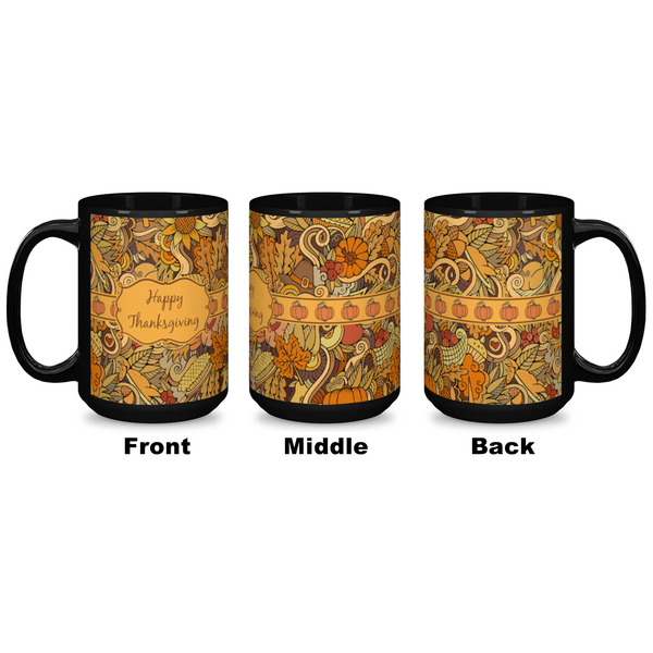 Thanksgiving Coffee Mug - 15 oz - Black APPROVAL