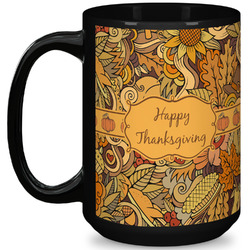 Thanksgiving 15 Oz Coffee Mug - Black