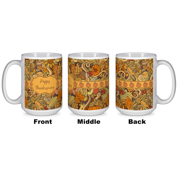 Thanksgiving Coffee Mug - 15 oz - White APPROVAL