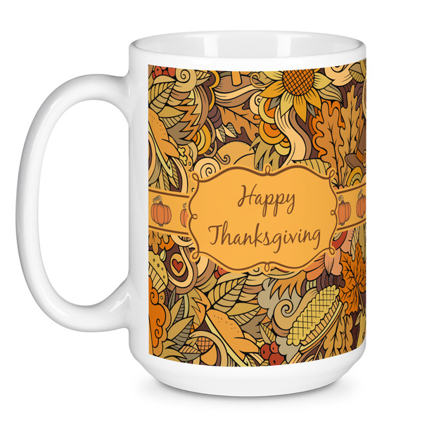 Thanksgiving Coffee Mug - 15 oz - White