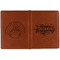 Thanksgiving Cognac Leather Passport Holder Outside Double Sided - Apvl