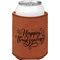 Thanksgiving Cognac Leatherette Can Sleeve - Single Front