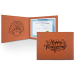 Thanksgiving Leatherette Certificate Holder (Personalized)