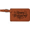 Thanksgiving Cognac Leatherette Luggage Tags