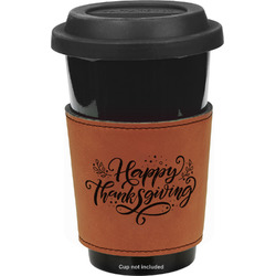 Thanksgiving Leatherette Cup Sleeve - Double Sided