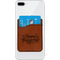 Thanksgiving Cognac Leatherette Phone Wallet on iphone 8
