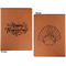 Thanksgiving Cognac Leatherette Portfolios with Notepad - Large - Double Sided - Apvl