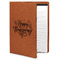 Thanksgiving Cognac Leatherette Portfolios with Notepad - Large - Main