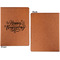 Thanksgiving Cognac Leatherette Portfolios with Notepad - Large - Single Sided - Apvl